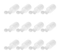PLAFOPE Botellas de Plástico Vacías para Viaje de 50 Ml, 12 Unidades con Tapa, Alta Transparencia y Dispensador para Gel y Loción Cosmética