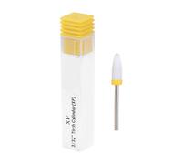 PLAFOPE Broca de Cerámica Forma Cabeza de Maíz para Manicura, Cabezal Lijado Portátil y Fácil de Transportar, Accesorio para Máquina Eléctrica de Uñas Amarillo