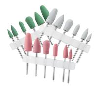 PLAFOPE Brocas Para Uñas Acrílicas y Cutículas 18 Piezas Kit Surtido Tamaño Estándar Limpias Para Manicura Profesional Doméstica Colores, y