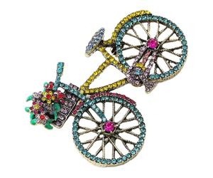 PLAFOPE Broche de Bicicleta Vintage con para Mujer Pin de Solapa Metálico Ligero y Seguro Accesorio Decorativo para Ropa y Ocasiones Especiales