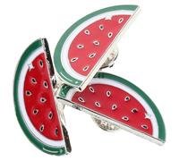 PLAFOPE Broche de Sandía de Aleación de Zinc para Mujer, Paquete de 3 Piezas, Diseño Delicado y Colorido para Asegurar y Decorar Camisetas, Cárdigans y Chales