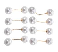 PLAFOPE Broches para Vestidos con Perlas de Color Blanco, 8 Piezas, Imperdibles Elegantes de Aleación de Zinc y Plástico para Fijación de Ropa y Prevención de Exposición en Diversas