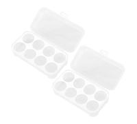 PLAFOPE Caja De Almacenamiento De Huevos De 2 Unidades Estuche para Esponjas Cosméticas Cajas De Esponja Cosmética