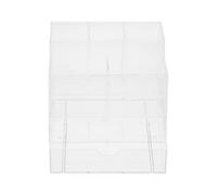 PLAFOPE Caja de Almacenamiento Multifunción Organizador Transparente Compartimentos y Cajones de Acrílico para Bolígrafos de Manicura y Cosméticos, Adecuado para Escritorio
