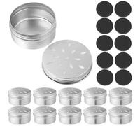 PLAFOPE Caja de Entrenamiento de Olfato para Perros con 10 Latas de Aluminio Redondas y 10 Imanes Suaves para Adiestramiento al Aire Libre Casa