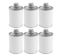 PLAFOPE Caja Metálica Redonda Fácil de Abrir 6 Piezas de Hojalata de 500ml para Almacenamiento Seguro de Solventes y Transporte Industrial Confiable