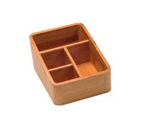 PLAFOPE Caja Organizadora Madera Diseño Creativo y Proceso de Carbonización para Almacenamiento Ordenado en Escritorio