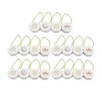 PLAFOPE Cajas de Papel para Dulces Eid Mubarak 20 Piezas Octagonales 85X85X35 CM Diseños de Luna Castillo Lámparas y Patrones para Fiestas y Regalos de Ramadán