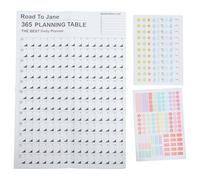 PLAFOPE Calendario Anual de Pared 2024 Grande en Papel, Hoja de Planificación Diaria Minimalista en Blanco y Negro para Oficina y Estudio, Organizador de Horario Diario Funcional