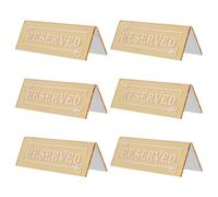 PLAFOPE Carteles Acrílicos Dorados de Mesa Reservada 6 Piezas para Bodas y Eventos en Restaurante Señalización de Asiento para Recepción