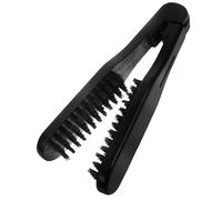 PLAFOPE Cepillo Alisador Doble Cara para Cabello Peine con Cerdas de Cerda de Jabalí Compacto y Portátil para Alisar Suavizar y Moldear Rizos Naturales Diseño Elegante para Hombres y
