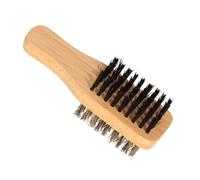 PLAFOPE Cepillo De Barba De Salón Cepillo Para El Cuidado De La Barba Limpieza Mango De Madera