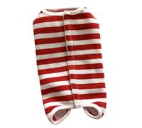 PLAFOPE Chaleco de Recuperación para Perros de Forro Polar Rojo Que Previene Lesiones Secundarias y Reduce Ansiedad, Traje Protector Adecuado para Post Cirugía en Mascotas