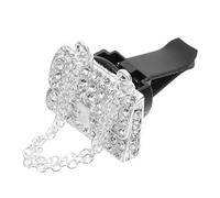 PLAFOPE Clip de Salida del Difusor para Coche Ambientador Creativo en Resina y Aleación de Zinc, Adorno Interior Plateado con Cristales para Ambiente Único en Coche