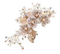 PLAFOPE Clip Lateral De Novia Para Boda Tocado De Flores Accesorio De Cabello Degradación