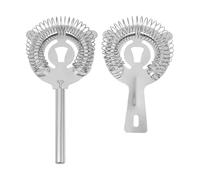PLAFOPE Colador de Barra 2 Piezas para Cócteles de Acero Inoxidable Plata Diseño de Gato Filtro para Grandes Trozos y Flujo Rápido de Agua, Adecuado para Bares y Hogar