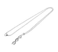 PLAFOPE Collares de química de metales con colgantes de doble hélice en plata (2 piezas) para conferencias y eventos científicos