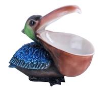 PLAFOPE Contenedor Organizador Multifuncional de Resina en Forma de Tucán, Estatua Decorativa de Escritorio, Soporte para Llaves y Joyas, Diseño Animado para Uso en Hogar y Oficina