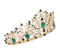 PLAFOPE Corona Barroca Reina con Rhinestones Brillante Tiara Nupcial y Diadema de Cristal para Novias y Fiestas Accesorio de Pelo para Mujeres Bodas Desfiles y Cumpleaños