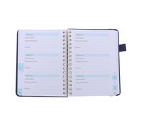 PLAFOPE Cuaderno Alfabético para Contraseñas Tapas Resistentes, Tamaño A6 en Azul Oscuro, Libro Organizador de Internet para Oficina y Personas Mayores