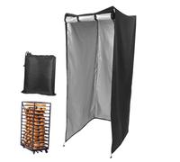 PLAFOPE Cubierta De Tela Oxford Resistente 420d para Rejilla De Pan 59x72x163 Cm Negra, Protector para Bandeja De Hornear y Molde De Panecillos, Accesorio para Panadería y Almacenamiento