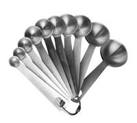 PLAFOPE Cucharas Medidoras de Acero Inoxidable, Juego de 10 Cucharillas Dosificadoras para Uso en Cocina y Preparación de Postres
