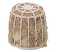 PLAFOPE Cuenco para Nido de cría de Loros y de 7.4 Pulgadas, con Material plástico y Jute, para jaulas de pájaros y Juguetes de anidación