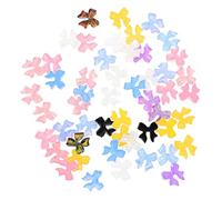 PLAFOPE Decoraciones De Uñas Lazos Resinados 100 Piezas Tamaño Estándar Para Mujer Accesorios De Uñas De Salón Para Fiestas y Eventos