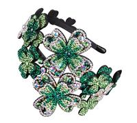 PLAFOPE Diadema Ancha De Diseño Vintage Accesorio y Bodas Diadema Antideslizante Rhinestones Para Mujeres Para y