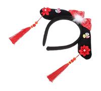 PLAFOPE Diadema Decorativa de Poliéster Roja Estilo Palacio 1 Unidad Talla Única para Mujer Elegante Fiesta Boda Accesorios Cabello