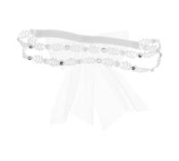 PLAFOPE Diadema para Banda de Encaje con Lazo Sólido Accesorios Cabello Elástica para Niña Niñas Fiesta Diaria