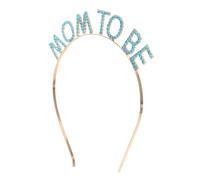 PLAFOPE Diadema Rhinestone Mom To Be para Mujer Embarazada Accesorio Chic para Fiesta Decoración Headdress para Futuras Mamás Banda Pelo Elegante Azul Lago