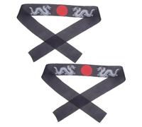 PLAFOPE Diadema Samurái Japonesa Transpirable para Entrenamiento de Kárate, Negra, Talla Única, Absorbente de Sudor, Multifuncional para Chefs, Ninjas y Uso Deportivo, Pack