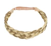 PLAFOPE Diadema Trenzada Amarilla para Deportes y Trabajo Fibra Resistente a Altas Temperaturas, Cómoda No Daña el Cabello
