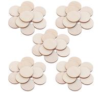 PLAFOPE Discos Redondos de Madera sin Terminar para Pintar y Manualidades, Adornos Artesanales Naturales Superficie Pulida, Ligeros y Versátiles, Ideales para Decoración del Hogar y