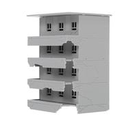 PLAFOPE Edificio Dañado Decoración DIY para Mesa de Arena Casa Plástica Abandonada Ornamentación para Escenarios Ferroviarios