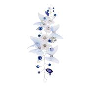 PLAFOPE Elegant Butterfly Bridal Headband With Crystal Rhinestone And Pearl Flower Comfortable Wedding Hair Accessory For Bride And Party