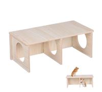 PLAFOPE Escondite de Limpiar de Hámster Madera E Diseño Transparente Fácil y Dos Habitaciones, Casa Dormir para Adecuado para Verano E Invierno