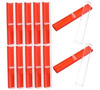 PLAFOPE Estuche para Bolígrafos Plástico Semitransparente Rojo 12 Unidades Portátil para Obsequio Cumpleaños y Organización Escolar Oficina