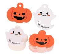 PLAFOPE Etiqueta De Calabaza Fantasma Muerto Mi Etiquetas De Halloween Horror Falso Para Esqueleto De Halloween Agradecer Ey Tema Naranja Papel