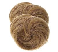 PLAFOPE Extensiones De Moño De Pelo Postizo 2 Piezas Moños Recogidos De Alta Temperatura Accesorios Para Mujeres y Niñas Uso Diario y Eventos Obsequios