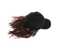 PLAFOPE Gorra Peluca Mujer Integrada con Cabello Rizado Corto Estilo Gorra Béisbol Cómoda y para Diario Sombrero Peluca Sintético de Moda