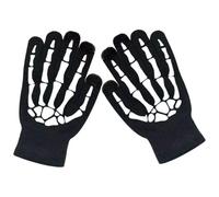 PLAFOPE Guantes Diseño Único para Ciclismo de Esqueleto Fluorescentes Cálidos de Invierno y Cómodos de Acrílicas para Deportes al Aire Libre