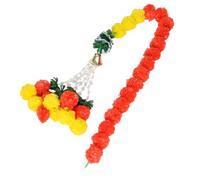 PLAFOPE Guirnalda de Flores de Caléndula Artificial Campanas y Hojas Decoración para Diwali Halloween Día de Muertos Adecuado para Puertas Ventanas y Paredes Fácil de Instalar Uso Interior y Exterior