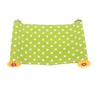 PLAFOPE Hamaca para Pájaros y Loros Nido de Tela y Madera, Cama Colgante para Jaula Que Proporciona Refugio y Área de Juego en Color Verde Claro