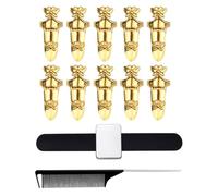PLAFOPE Juego de Anillos Metálicos para Segmentar el Cabello Diseño Delicado, Herramienta Profesional para Peinar y Trenzar en Halloween y Cosplay