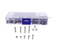 PLAFOPE Juego de Fijaciones de Acero Inoxidable 340 Piezas con Tornillos Tuercas y Arandelas Surtido Métrico E Imperial para Reparaciones del Hogar y Bricolaje Kit Portátil con Caja