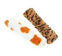 PLAFOPE Juguetes para Gatos de Interior Catnip en Forma de Almohada, 2 Piezas de Peluche Textura de Piel de Animal, Interactivos y Reducen la Soledad