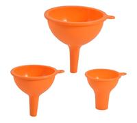 PLAFOPE Kit de 3 Embudos de Silicona para Cocina, Herramienta de Transferencia de Líquidos Orificios para Almacenamiento, Multiusos y Plegables Color Aleatorio