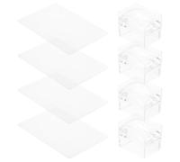 PLAFOPE Kit De 4 Piezas De Herramientas Para Estampar Uñas Incluye Placa De Transferencia Para Impresión De Uñas Placas Para Estampar Francesas Sello De Silicona Para